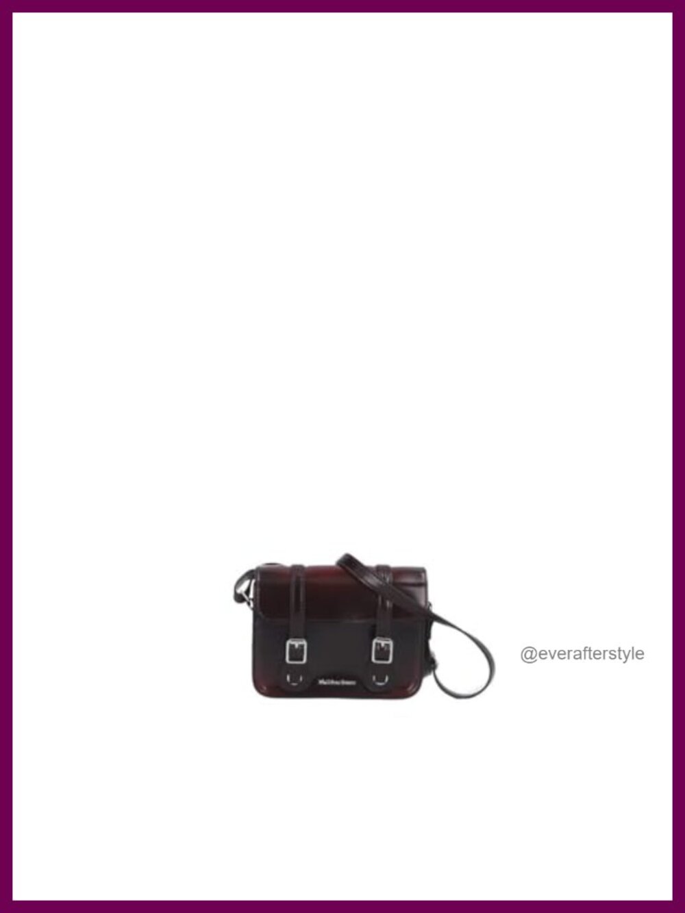 Vegan Satchel Crossbody Shoulder Bag Double Buckle